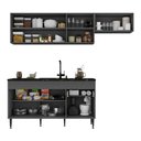 Ver imagem 2 de Cozinha Modulada Compacta 220cm Milano Multimóveis Mp2401 Cinza