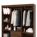 Ver imagem 6 de Guarda-Roupa Casal 6 Portas 2 Gavetas Panama Marrom/Imbuia Rustico