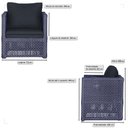 Ver imagem 2 de 3 Poltronas Madri Alumínio Corda Náutica Estofado 12 Trama Azul