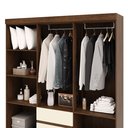 Ver imagem 6 de Guarda-Roupa Casal 6 Portas 2 Gavetas Panama Bege/Imbuia/Champanhe