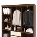 Ver imagem 7 de Guarda-Roupa Casal 6 Portas 2 Gavetas Panama Bege/Imbuia/Champanhe