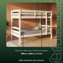Ver imagem 3 de Cama Beliche Solteiro Madeira MDF com Grade - Branco