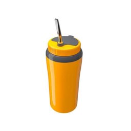 Copo Térmico Tererê Amarelo Cuia com Filtro e Bomba - 1