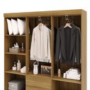 Ver imagem 7 de Guarda-Roupa Casal 6 Portas 2 Gavetas Panama Marrom/Nature