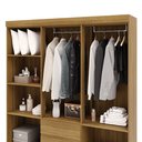 Ver imagem 6 de Guarda-Roupa Casal 6 Portas 2 Gavetas Panama Marrom/Nature