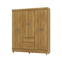 Ver imagem 2 de Guarda-Roupa Casal 6 Portas 2 Gavetas Panama Marrom/Nature