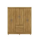 Ver imagem 4 de Guarda-Roupa Casal 6 Portas 2 Gavetas Panama Marrom/Nature