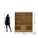 Ver imagem 3 de Guarda-Roupa Casal 6 Portas 2 Gavetas Panama Marrom/Nature