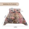 Cobre Leito Colcha Austria Aba Americana Queen 3 Peças Cor: Palha e Rosê - 4