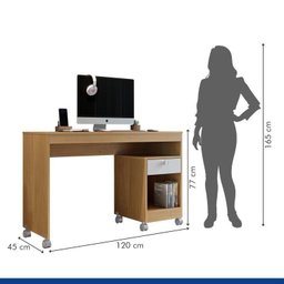 Kit 2 Peças com Mesa para Computador Giga e Armário Multiuso 2 Portas Natal - 5