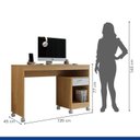 Ver imagem 5 de Conjunto Mesa para Computador Giga e Armário Multiuso 2 Portas Natal Cinamomo Off White Marrom