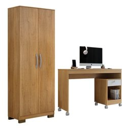 Kit 2 Peças com Mesa para Computador Giga e Armário Multiuso 2 Portas Natal - 2