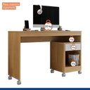 Ver imagem 3 de Conjunto Mesa para Computador Giga e Armário Multiuso 2 Portas Natal Cinamomo Off White Marrom