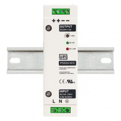 Fonte Chaveada 120w 5a Bivolt 24vcc Pss24-w/5 - Weg