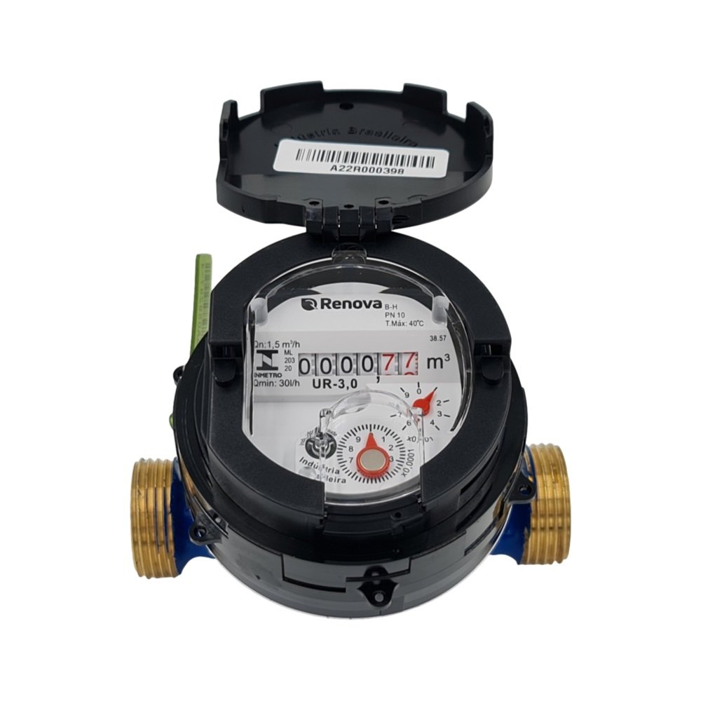 Hidrômetro Unijato Medidor de Água 3/4 3m³/h Pré-equipado SG SAGA - 3