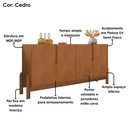 Ver imagem 5 de Buffet Aparador 4 Portas 170cm 050518 Cedro Dcasa