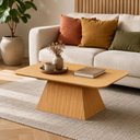 Ver imagem 4 de Mesa de Centro Retangular 90 cm X 60 cm Base Pirâmide 100% MDF Dalla Costa Cor:Carvalho Rosé