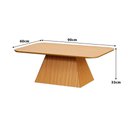 Ver imagem 3 de Mesa de Centro Retangular 90 cm X 60 cm Base Pirâmide 100% MDF Dalla Costa Cor:Carvalho Rosé
