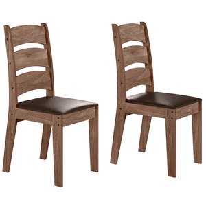 CONJUNTO COM 02 CADEIRAS MONIQUE - Amêndoa - 61C