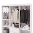 Ver imagem 7 de Guarda-Roupa Casal 6 Portas 2 Gavetas Panama Branco