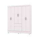 Ver imagem 2 de Guarda-Roupa Casal 6 Portas 2 Gavetas Panama Branco