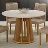 Conjunto Sala de Jantar Mesa Redonda Rose com 4 Cadeiras Madeira Maciça Lara - 17