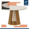 Conjunto Sala de Jantar Mesa Redonda Rose com 4 Cadeiras Madeira Maciça Lara - 16