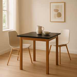 Mesa para Sala de Jantar Pequena Tampo em Mdf Robusto:preto