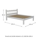 Ver imagem 2 de Cama Casal Madeira Maciça para Colchão 128/138x188cm Capri Multimóveis VCR4140 Branco