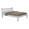 Cama Casal Madeira Maciça para Colchão 128/138X188cm Capri Multimóveis VCR4140 Branco - 1