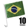 Bandeira do Brasil para Carro Tecido 20cm X 30cm 10 Unidades - 2
