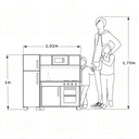 Ver imagem 5 de Kit Cozinha Infantil Retro com Geladeira - Branco