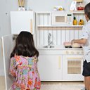 Ver imagem 3 de Kit Cozinha Infantil Retro com Geladeira - Branco