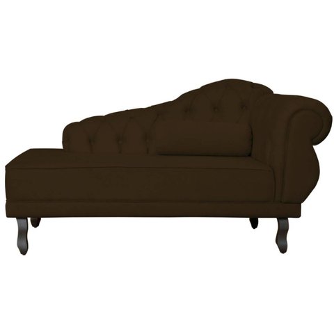 Divã Recamier Larissa Suede 150cm Lado Esquerdo + Brinde