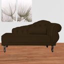 Ver imagem 3 de Divã Recamier Larissa Suede 150cm Lado Esquerdo + Brinde