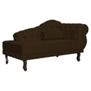 Ver imagem 4 de Divã Recamier Larissa Suede 150cm Lado Esquerdo + Brinde