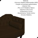 Ver imagem 2 de Divã Recamier Larissa Suede 150cm Lado Esquerdo + Brinde