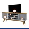 Conjunto Painel para Tv até 50 Polegadas Extensível América e Rack 2 Portas Detroit - 19