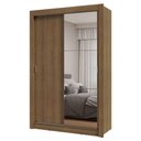 Ver imagem 3 de Guarda-roupa Solteiro 2 Portas de Correr com Espelho Rustic Milano Madesa