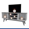 Conjunto Painel para Tv até 50 Polegadas Extensível América e Rack 2 Portas 3 Prateleiras Detroit - 18