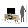 Conjunto Painel para Tv até 50 Polegadas Extensível América e Rack 2 Portas 3 Prateleiras Detroit - 13