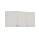 Ver imagem 3 de Armário Aéreo 3 Portas 120cm Americano 100% MDF Provençal Branco/Fosco