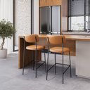 Ver imagem 6 de Kit 02 Banquetas Alta Melissa Bar Cozinha Caramelo