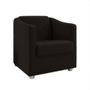 Ver imagem 3 de Kit 2 Poltronas Decorativa Ana Suede Marrom Pés Cromado - Pallazio