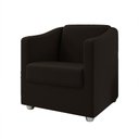 Ver imagem 4 de Kit 2 Poltronas Decorativa Ana Suede Marrom Pés Cromado - Pallazio