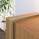 Ver mais imagens de Buffet 4 Portas 160cm Copacabana Tubo Marrom/Freijó/Preto Fosco/T Dourado