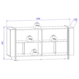 Buffet 4 Portas 160cm Copacabana  Tubo - 9