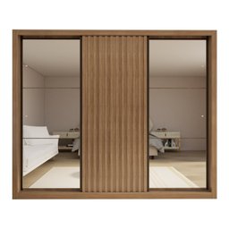 Guarda Roupa Casal Premium Ravena 242cm com Espelho 2 Portas com Espelho 1 Porta Ripada 6 Gavetas Espresso Móveis - 11 Guarda Roupa Casal Premium Ravena 242cm com Espelho 2 Portas com Espelho 1 Porta Ripada 6 Gavetas Espresso Móveis - 11