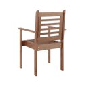 Ver imagem 6 de Conjunto Mesa Retangular e 6 Cadeiras Empilháveis Madeira Maciça Marrom