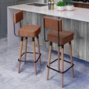 Ver imagem 2 de Kit 2 Banquetas para Bancada Estofada Bariloche Café